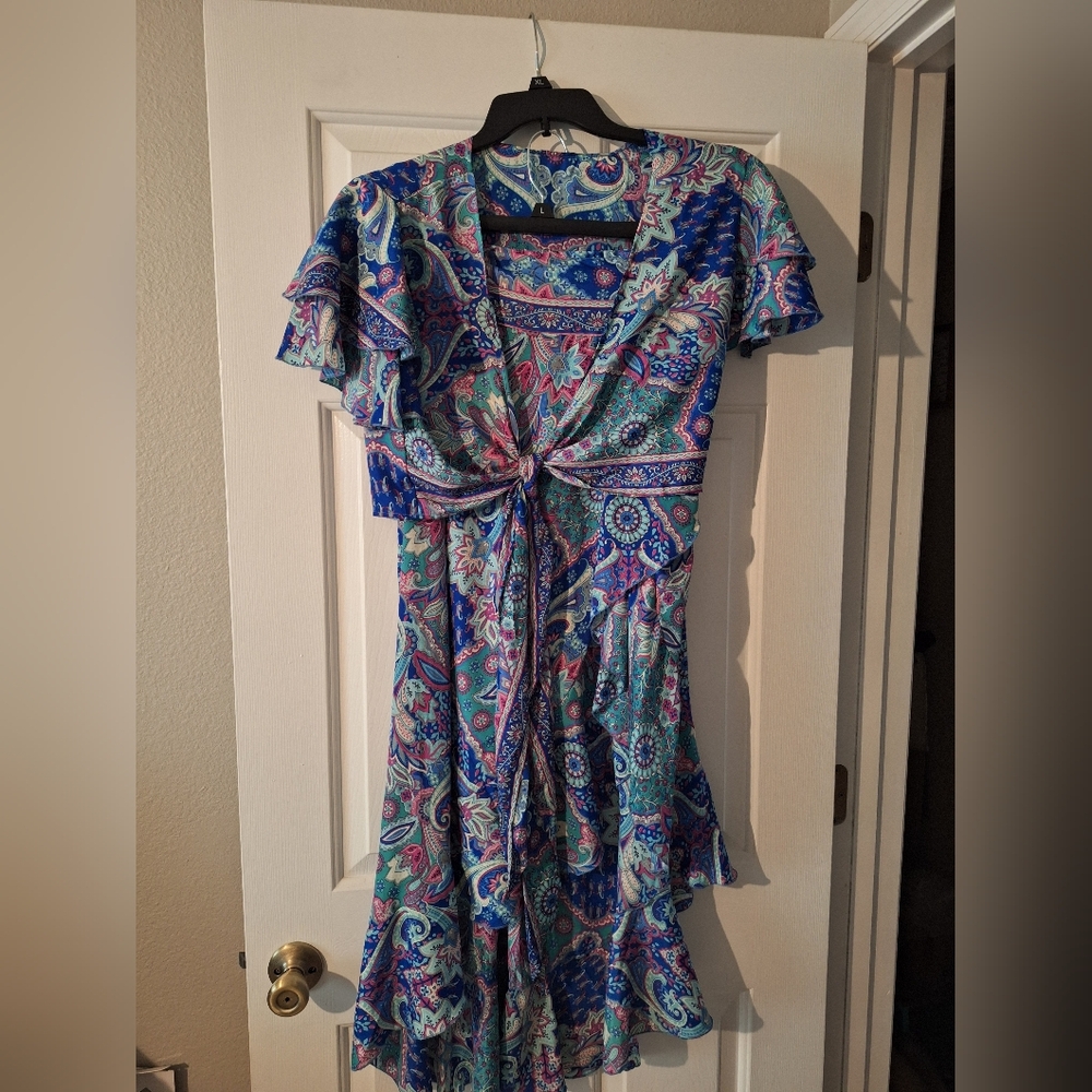 India Boutique Blue Multi Colored Skirt And Top